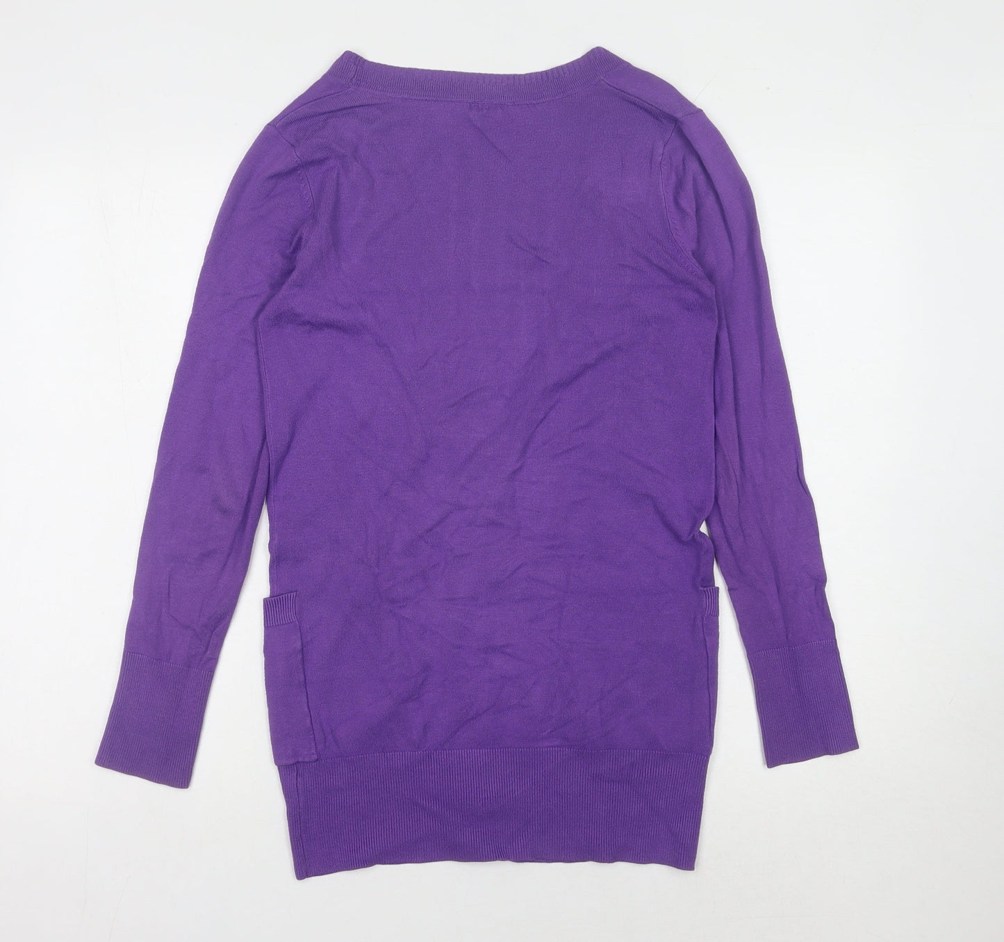 Womens UK Size 8 Topshop Purple Cardigan Jumper