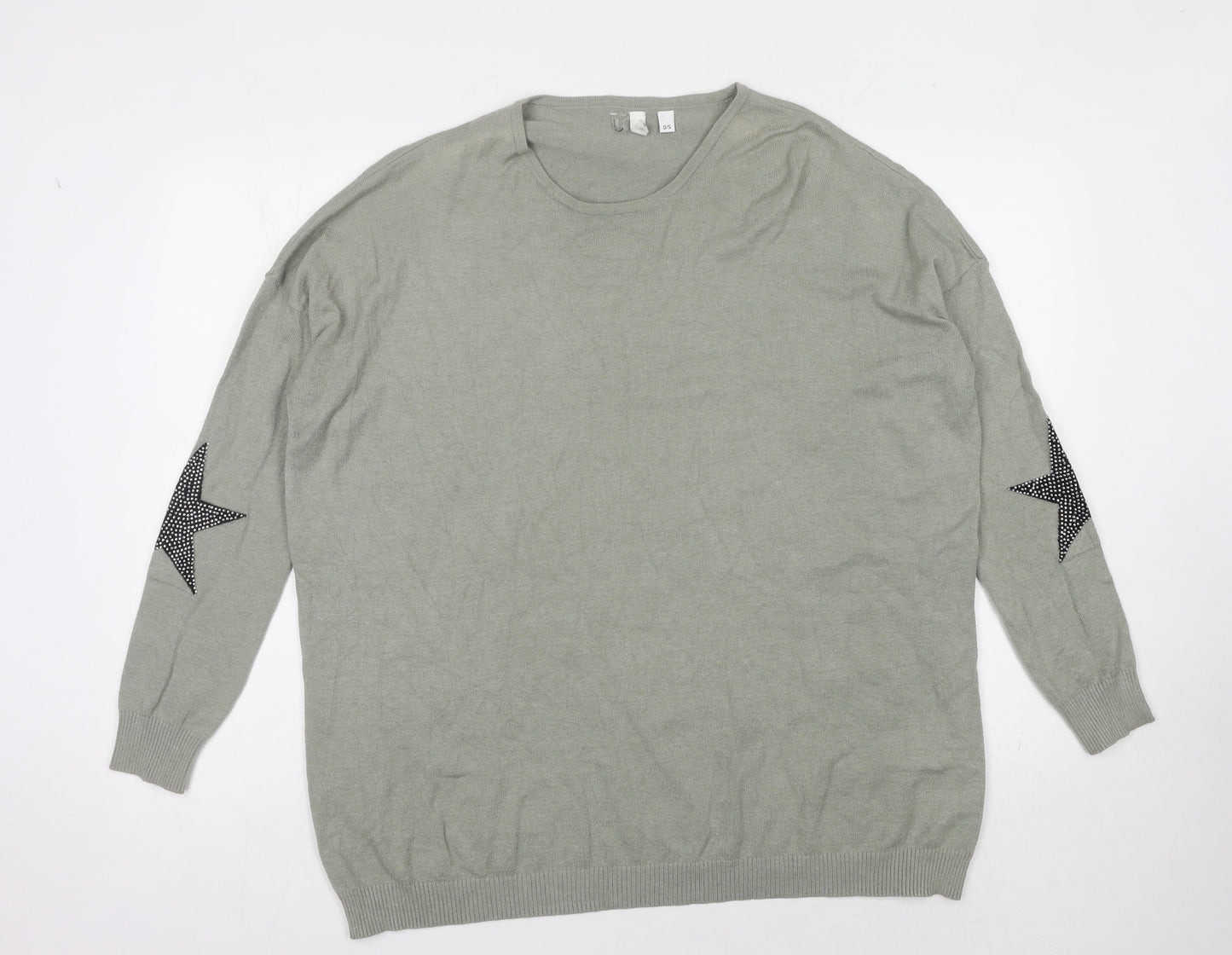 Elan Women's Grey Star Pullover Jumper, One Size