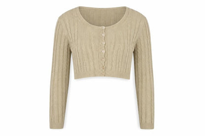 Womens UK Size M PRETTYLITTLETHING Beige Cardigan Jumper