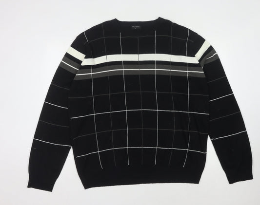 Urban Spirit Men's Black Check Pullover Jumper L