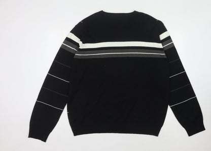 Urban Spirit Men's Black Check Pullover Jumper L