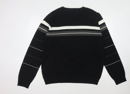 Urban Spirit Men's Black Check Pullover Jumper L