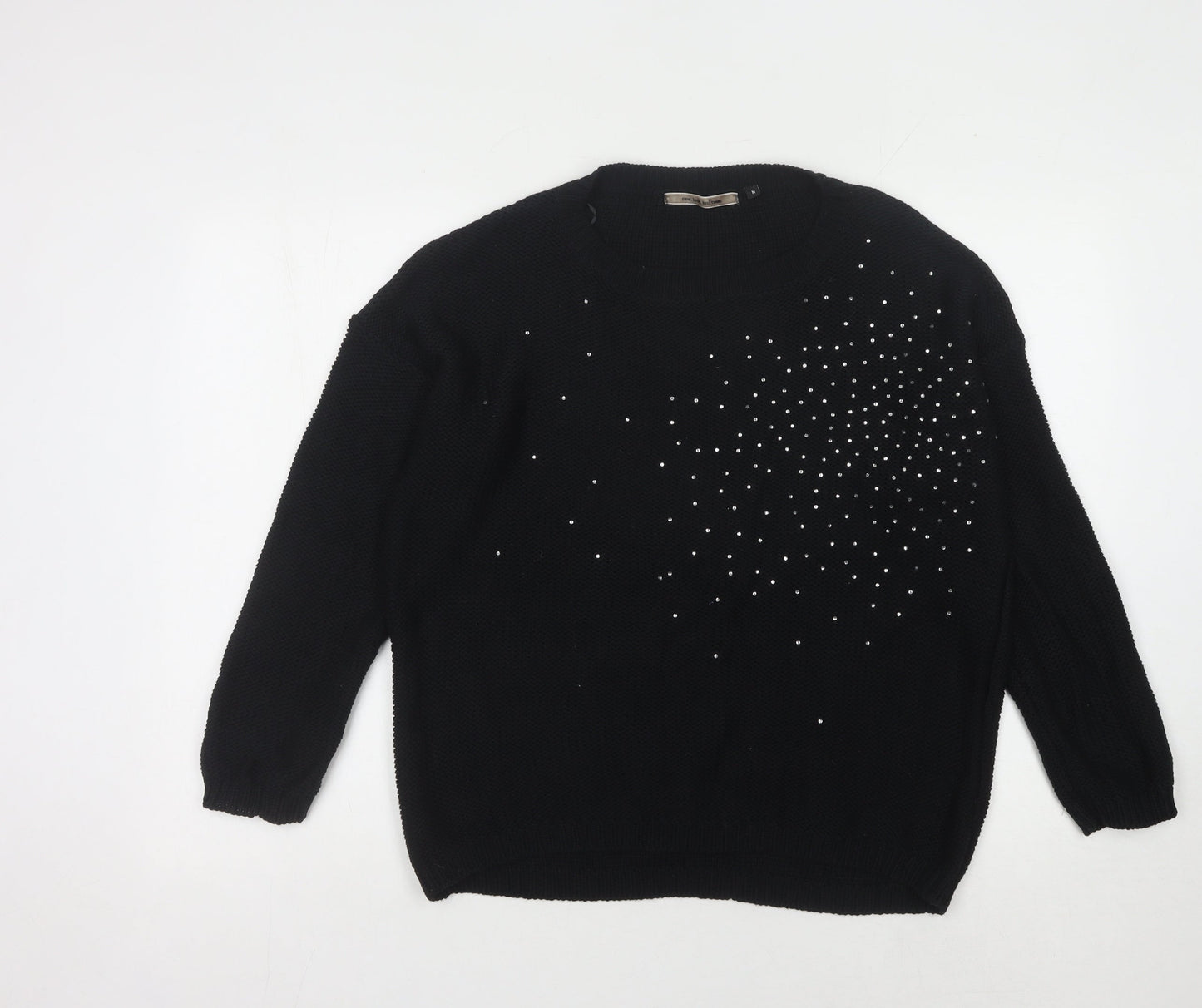 Womens UK Size M New Look Black Pullover Jumper