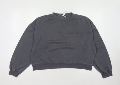 H&M Women's Grey Pullover Sweatshirt, M, Casual
