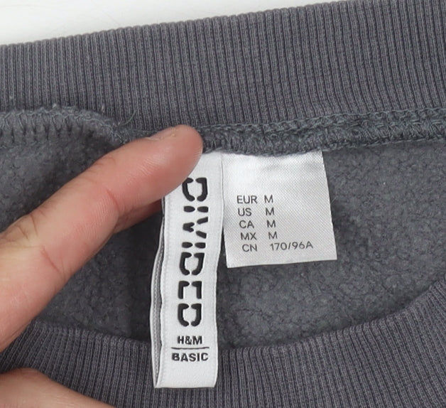 H&M Women's Grey Pullover Sweatshirt, M, Casual