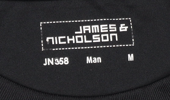 James & Nicholson Men’s Black Running T-Shirt M