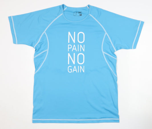 ID Tech Men's Blue Athletic T-Shirt L