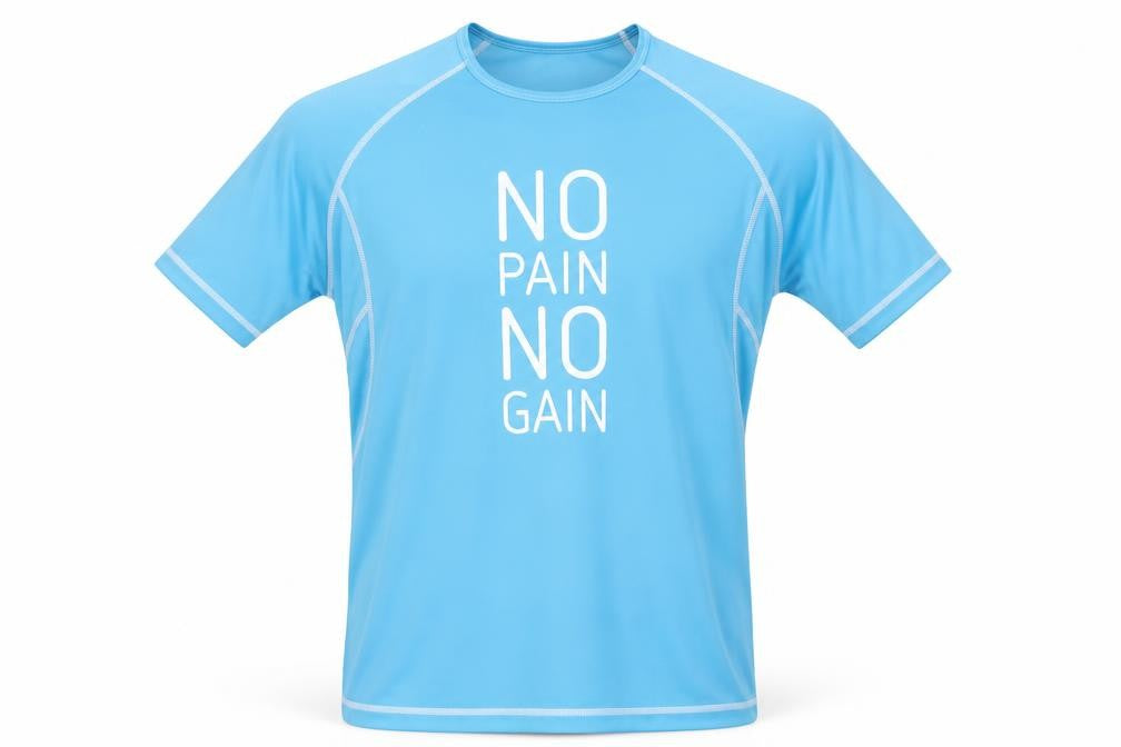 Front view of ID Tech Men's Blue Athletic T-Shirt L