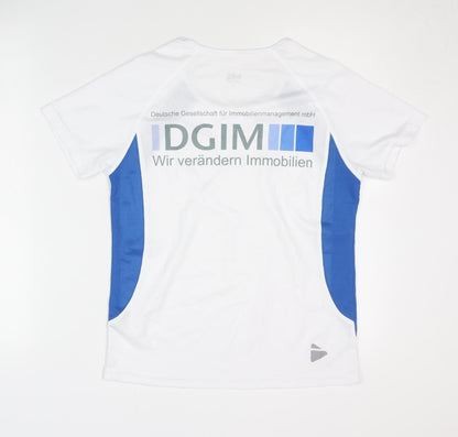 DEE Women's White Blue Running T-Shirt, Size S