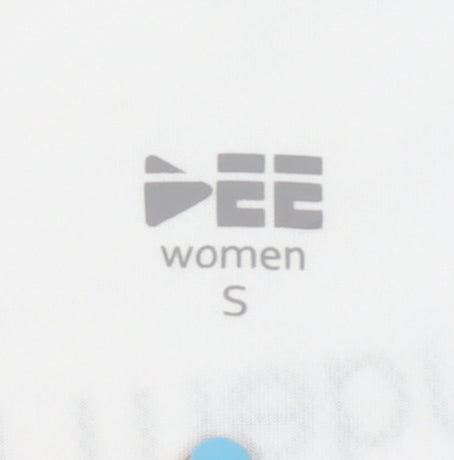 DEE Women's White Blue Running T-Shirt, Size S
