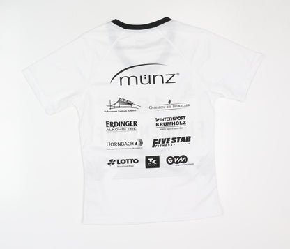 münz Women's White XS V-Neck Running T-Shirt