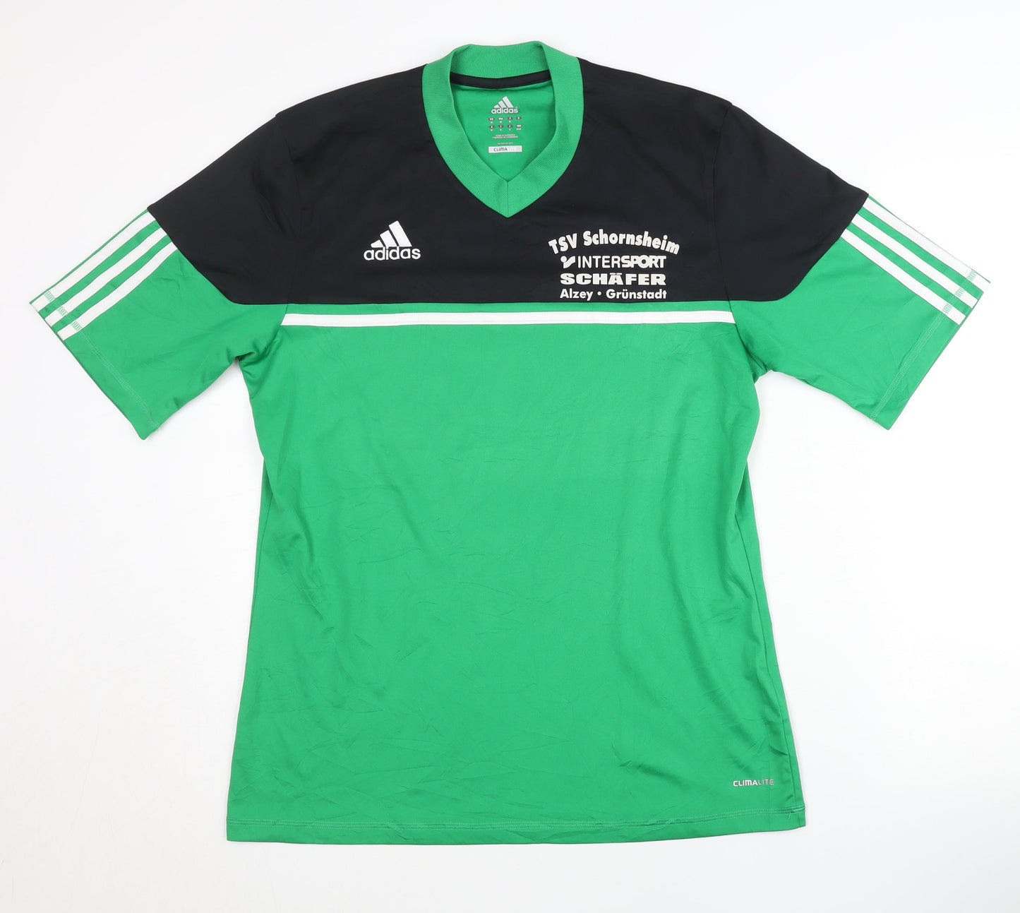 Adidas Men's Green Football Jersey T-Shirt Medium