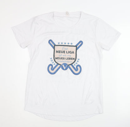 Just Cool Unisex White T-Shirt M for Activewear