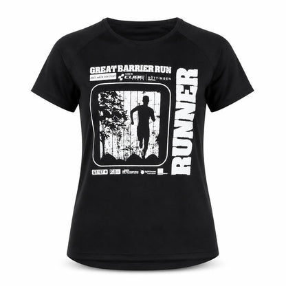 Sporty Women's Black Running T-Shirt, Size S