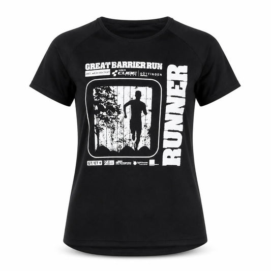 Sporty Women's Black Running T-Shirt, Size S