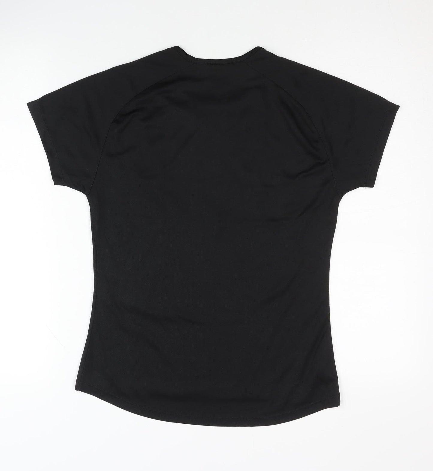 Sporty Women's Black Running T-Shirt, Size S