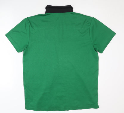 Joma Men's Green Polo Shirt, L Size, for Football