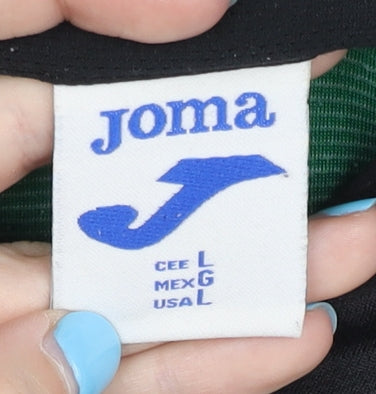 Joma Men's Green Polo Shirt, L Size, for Football