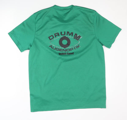 Adidas Men's Green Short Sleeve Jersey M - Logo Activewear