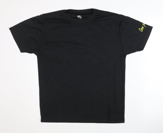 Additional front view of One Piece Black Anime T-Shirt unisex, size S