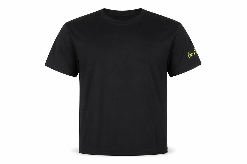 Front view of One Piece Black Anime T-Shirt unisex, size S