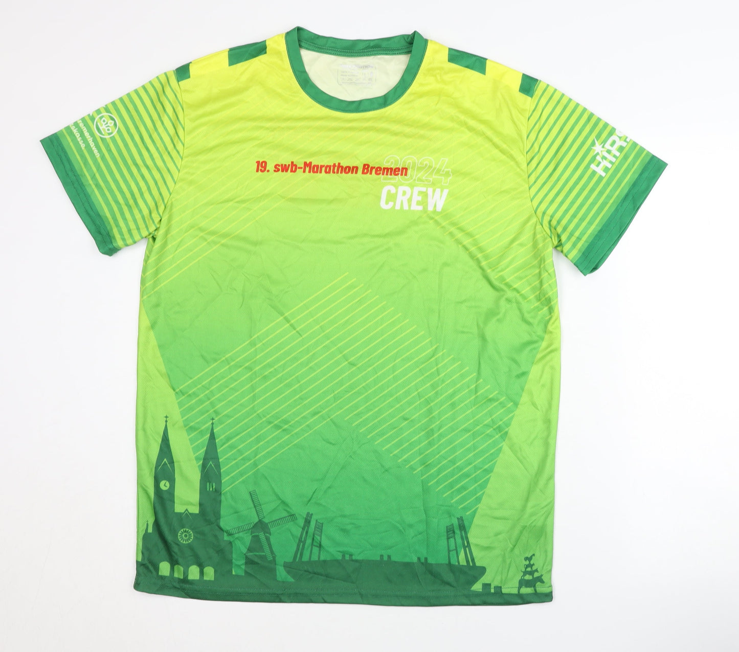 Pole Position Men's Green Running T-Shirt L