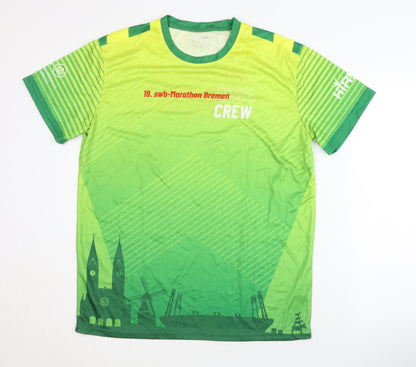 Pole Position Men's Green Running T-Shirt L