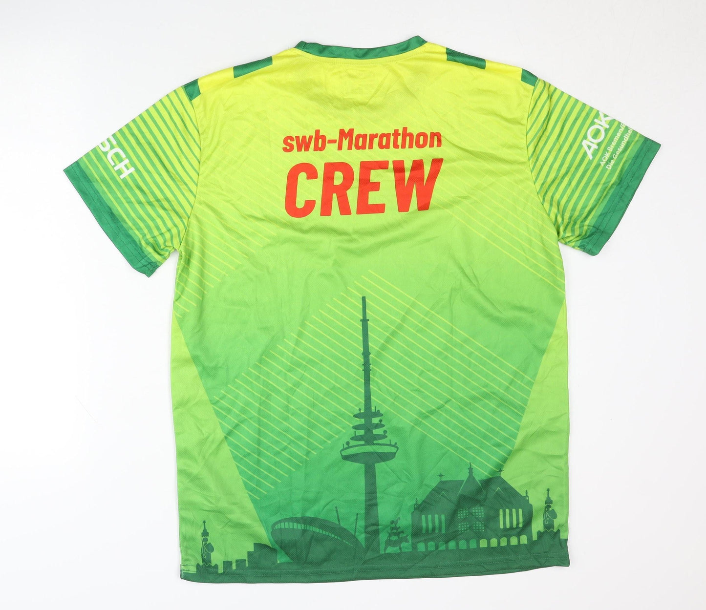 Pole Position Men's Green Running T-Shirt L