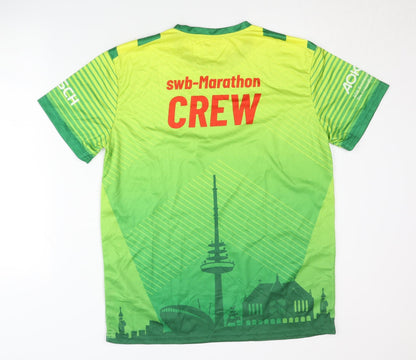 Pole Position Men's Green Running T-Shirt L