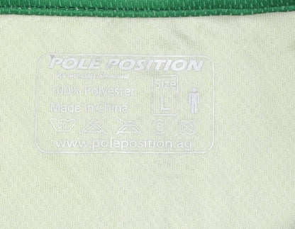 Pole Position Men's Green Running T-Shirt L