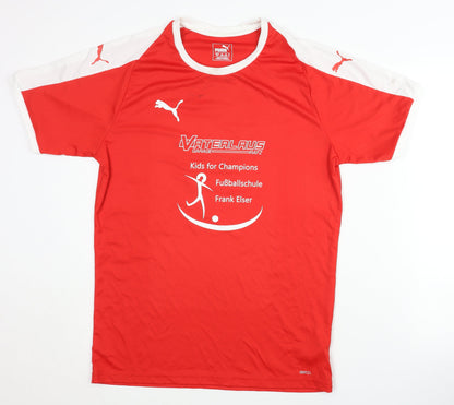 Puma Men's Red Football T-Shirt Medium