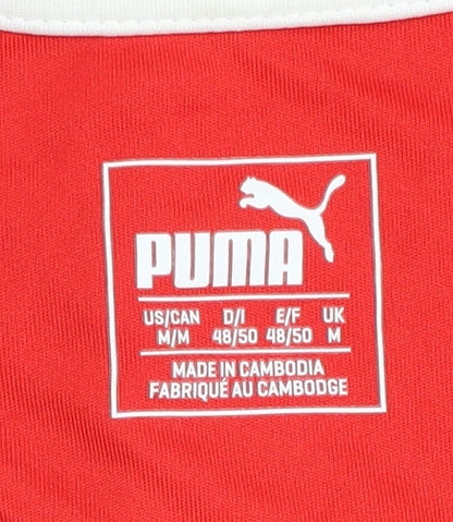 Puma Men's Red Football T-Shirt Medium