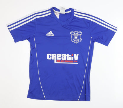 Adidas Boys Blue Football Jersey T-Shirt Size 13-14