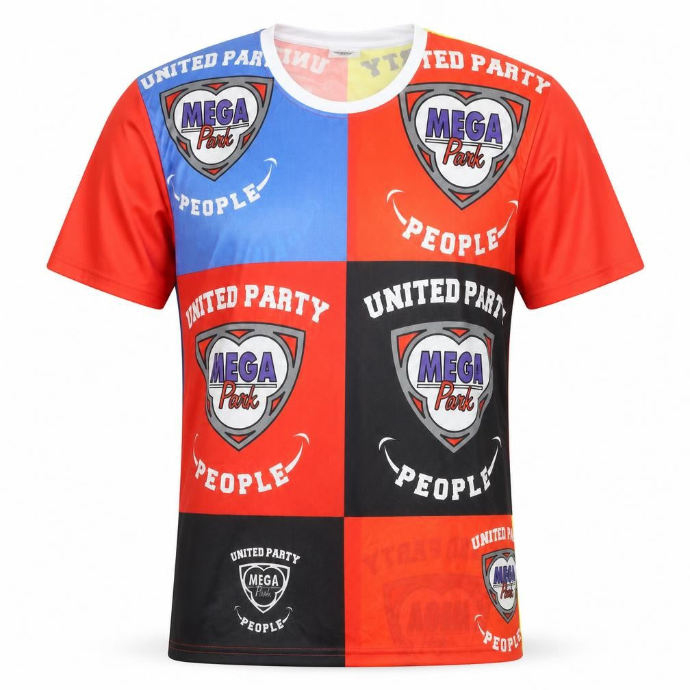 Mens UK Size XL Mega Park Multicoloured  T-Shirt