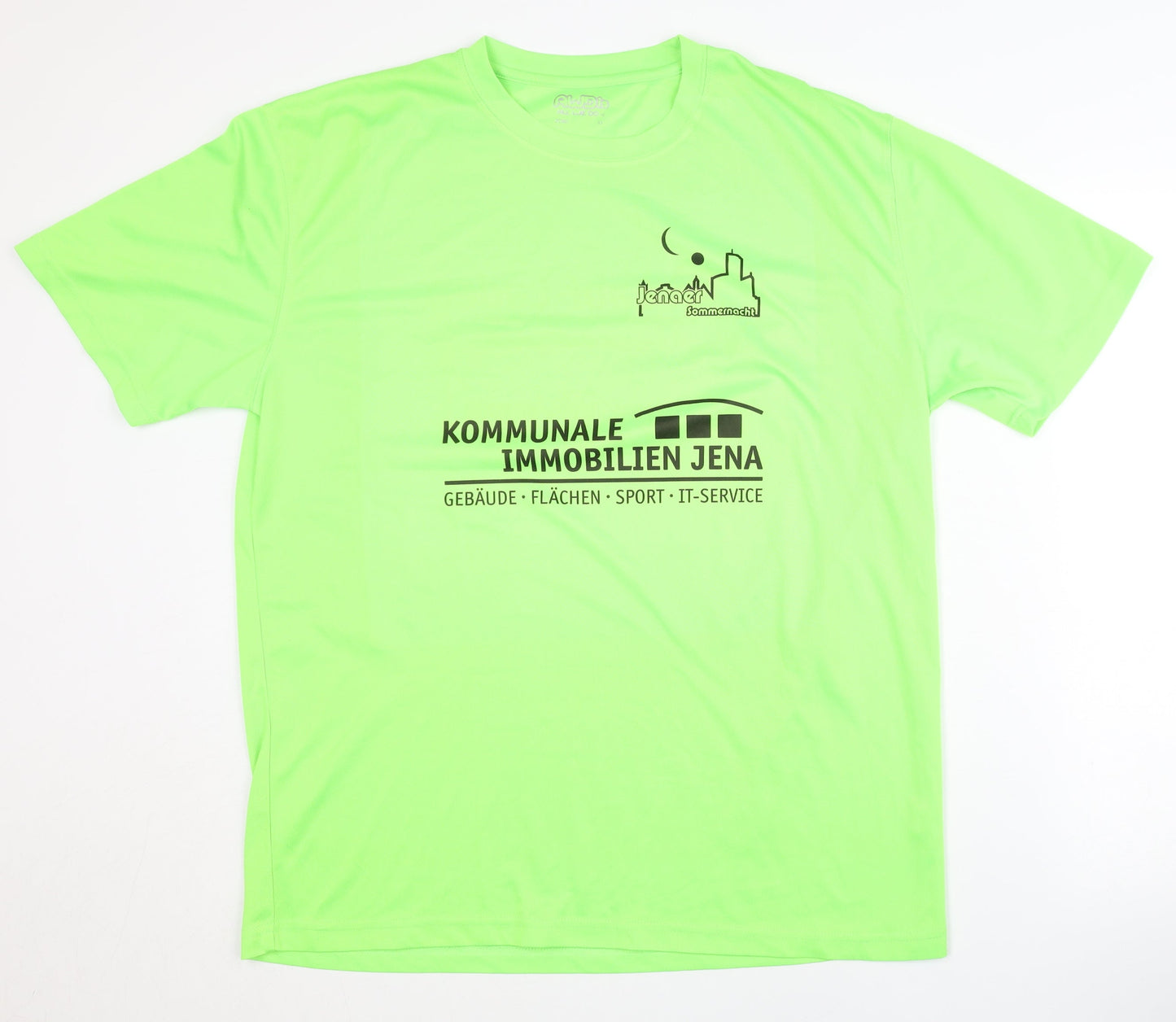 AWDis Men's Green T-Shirt XL, Running, Logo Accent