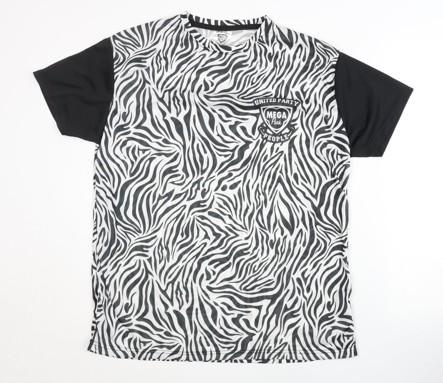 Mega Park Men's XL Zebra Print T-Shirt