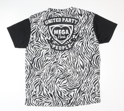 Mega Park Men's XL Zebra Print T-Shirt
