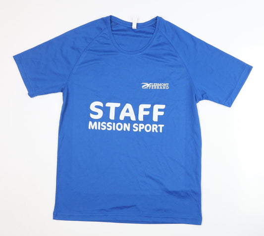 Unisex Adults UK Size M Proact Blue  T-Shirt