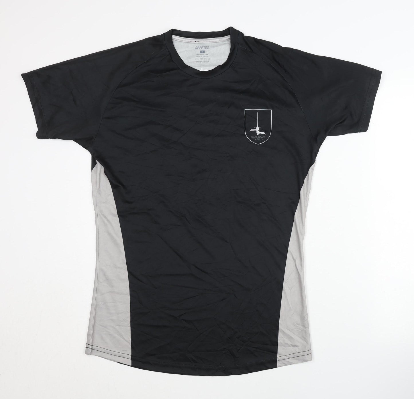 SPEETEE Men's Black Athletic T-Shirt, Size L