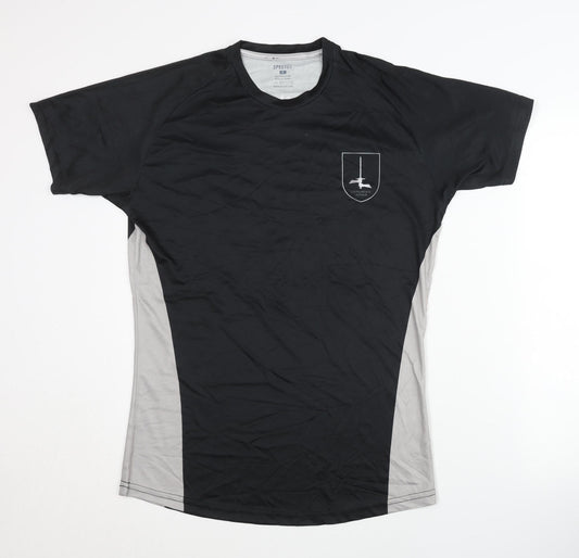 SPEETEE Men's Black Athletic T-Shirt, Size L
