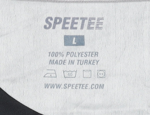 SPEETEE Men's Black Athletic T-Shirt, Size L