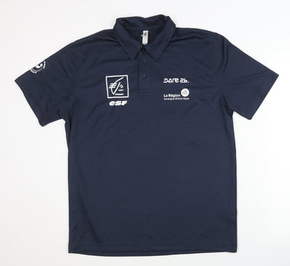 Proact Men's Blue Polo Shirt Size L Sports Jersey