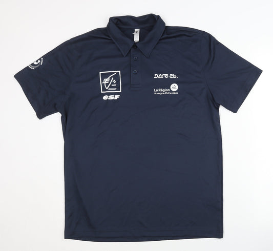 Proact Men's Blue Polo Shirt Size L Sports Jersey