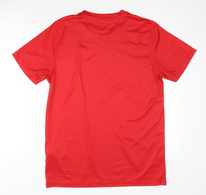 Erima Men's Red T-Shirt, Size S, Short Sleeve, Solid