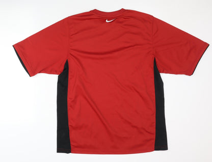 Nike Men's Red Football Jersey T-Shirt L