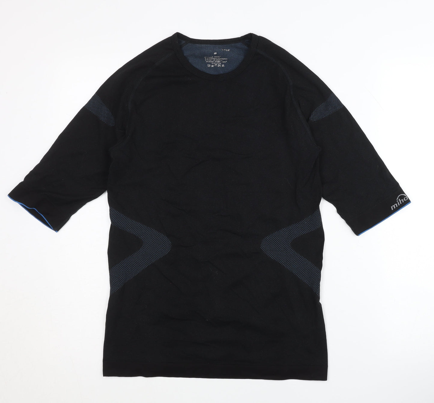 mindbodytec Men's Black Gym T-Shirt, Medium, Short Sleeve