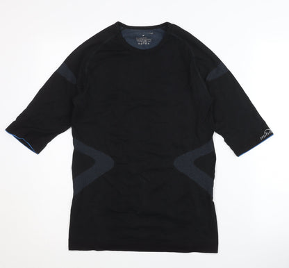 mindbodytec Men's Black Gym T-Shirt, Medium, Short Sleeve