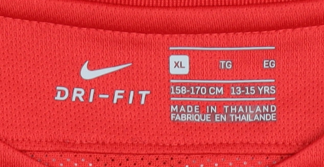 Nike Boys Red XL Football Jersey T-Shirt