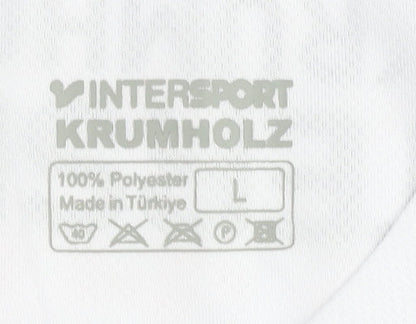Intersport Men's White Running T-Shirt Size L