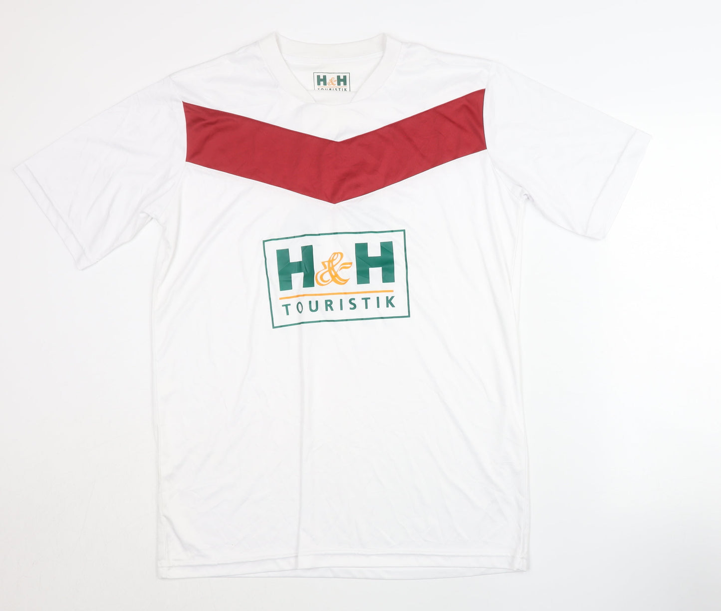 H&H Touristik Men's White Red XL Football Jersey